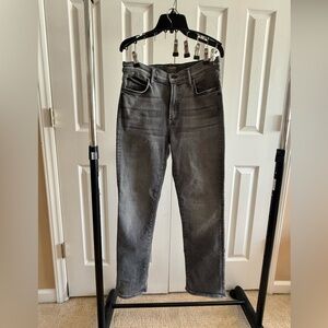 MOTHER Gray Straight Leg Jeans